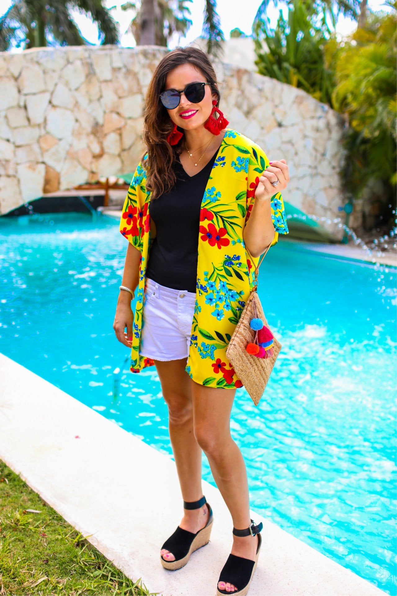 Walking On Sunshine Floral Kimono - Jess Lea Boutique