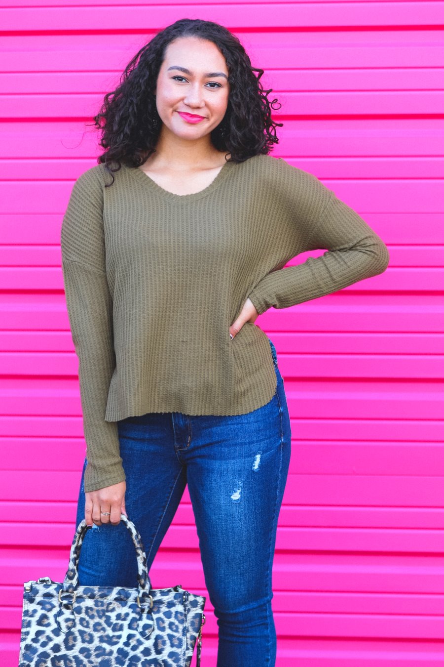 Wendy Everyday Waffle Top - Jess Lea Boutique