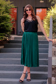 Zoey Pleated Midi Skirt - Jess Lea Boutique
