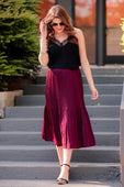 Zoey Pleated Midi Skirt - Jess Lea Boutique