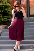 Zoey Pleated Midi Skirt - Jess Lea Boutique